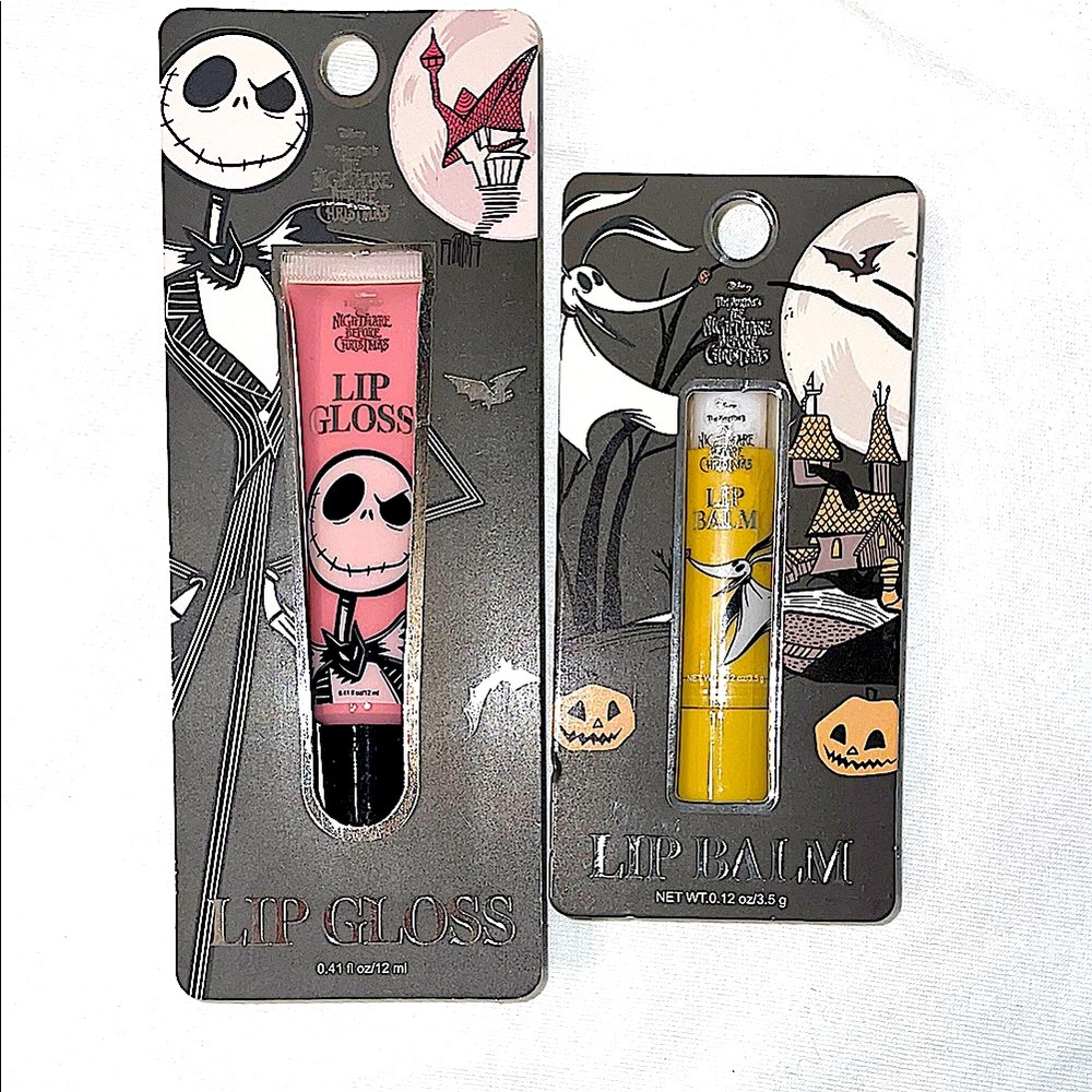 The Nightmare Before Christmas Lip Gloss and Lip Balm Set - Pink and Yellow